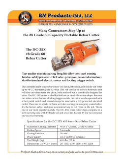 The DC-25X #8 Grade 60 Rebar Cutter Many Contractors Step Up to