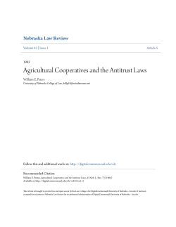 Agricultural Cooperatives and the Antitrust Laws