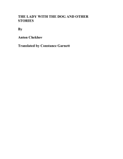 THE LADY WITH THE DOG AND OTHER STORIES