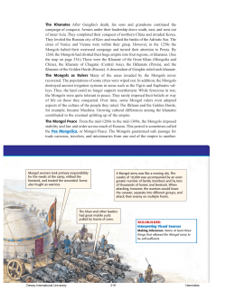 The Khanates After Genghis`s death, his sons and grandsons