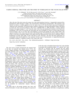 fading coronal structure and the onset of turbulence