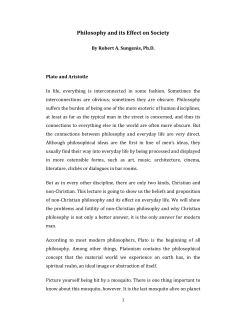 Philosophy and its Effect on Society