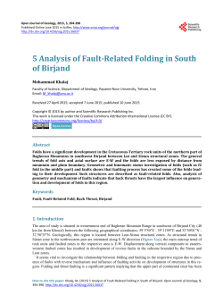 5 Analysis of Fault-Related Folding in South of Birjand
