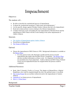 Impeachment - Roadmap to Last Best Hope