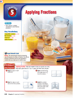 Chapter 5: Applying Fractions - Independent School District 196