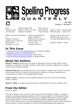 quarterly - The English Spelling Society