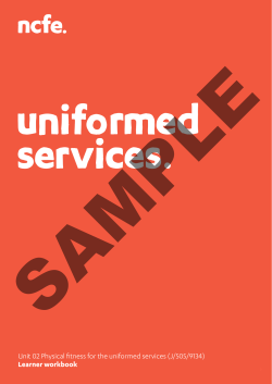 Unit 02 Physical fitness for the uniformed services (J/505/9134