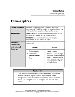 Comma Splices Lesson