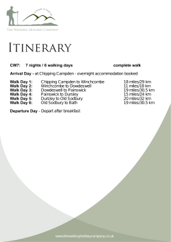 Itinerary - The Walking Holiday Company