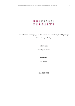The influence of language on the customers` sensitivity to odd pricing