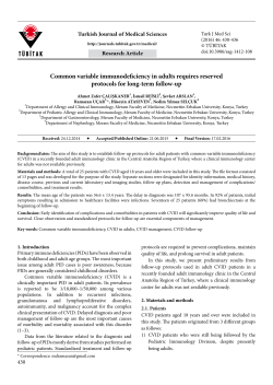 Common variable immunodeficiency in adults