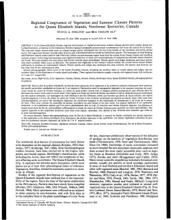 Regional Congruence of Vegetation and Summer Climate Patterns
