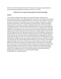 Pullen AJ, Merrill RJN, Bradshaw JWS. 2010. Preferences for toy