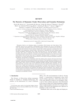 REVIEW The Mysteries of Mammatus Clouds