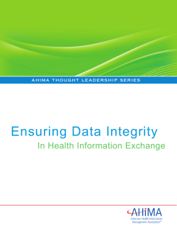 Ensuring Data Integrity in Health Information Exchange