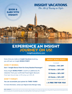 Experience an Insight journey On US!