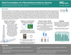 Solid Formulation of a Recombinant Anthrax Vaccine