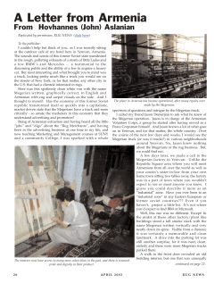 A Letter from Armenia