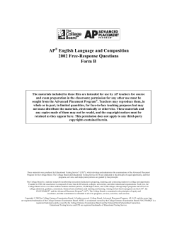 2002 AP English Language and Composition Free