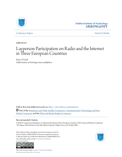 Layperson Participation on Radio and the Internet in Three
