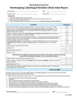 (HLD) Index Report - Alaska Medicaid Provider Billing Manuals