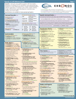 OpenGL 4.5 API Reference Card Page 1