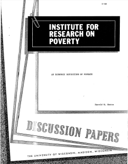 an economic definition of poverty - Institute for Research on Poverty