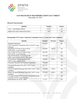 SAN FRANCISCO TRANSPORTATION FACT SHEET December 30