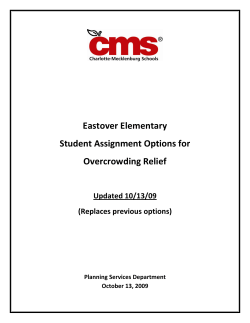 Eastover Elementary Student Assignment Options for Overcrowding