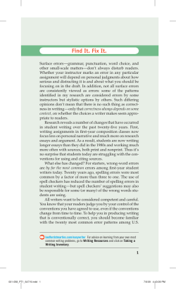 Find It. Fix It. - Macmillan Learning