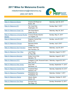 2017 Miles for Melanoma Events