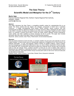 The Gaia Theory - Portal de Revistas UPR