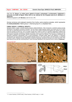 Among numerous and analysed ceramics from Ischia, some