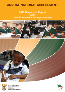Annual National Assessment: 2013 Diagnostic Report