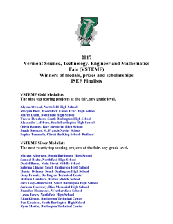 2017 Vermont Science, Technology, Engineer and Mathematics Fair