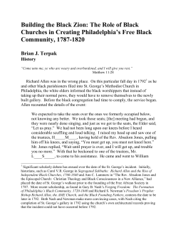 Building The Black Zion: The Role Of Black Churches In