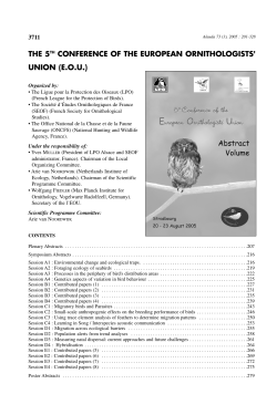 5th - Strasbourg 2005 - European Ornithologists` Union