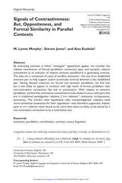 Signals of Contrastiveness: But, Oppositeness, and