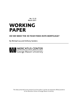 Do We Need The 30-Year Fixed-Rate Mortgage