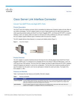 Cisco Server Link Interface Connector Data Sheet