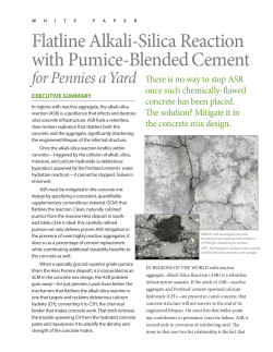 Flatline Alkali-Silica Reaction with Pumice-Blended