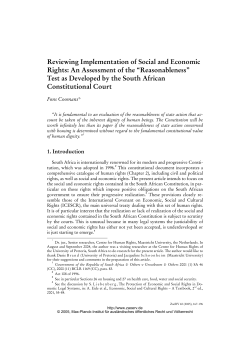 Reviewing Implementation of Social and Economic Rights