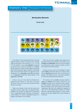 Naming New Elements