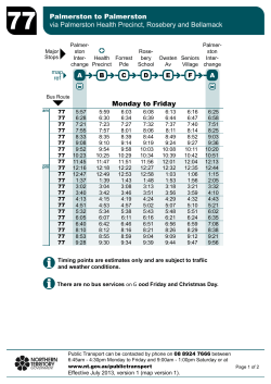 Timetable 77