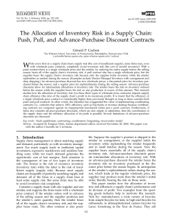 push, pull and advance-purchase discount contracts