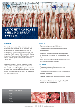 autojet&reg; carcass chilling spray system