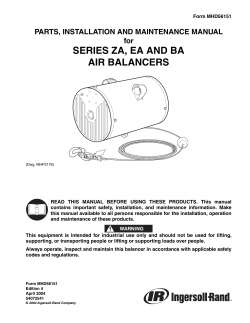 series za, ea and ba air balancers - Cisco