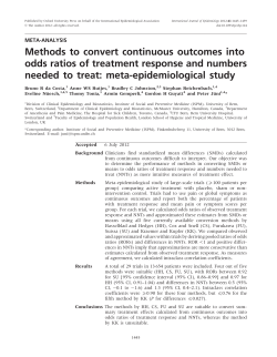 Methods to convert continuous outcomes into