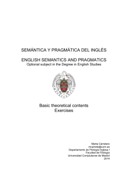semántica y pragmática del inglés - E-Prints Complutense