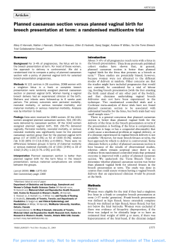 Planned caesarean section versus planned vaginal birth for breech